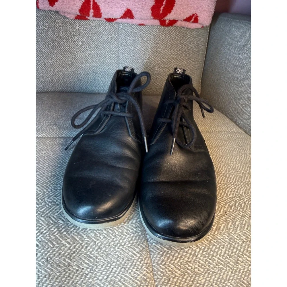 UGG Freamon Black Leather Chukka Boots Mens 8 1013234 EnerG Comfort Treadlite